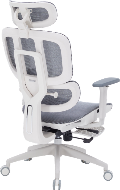 Кресло офисное OfficePro Skyline Footrest White/Dark Gray (OC750-W-DG-DG) - изображение 6