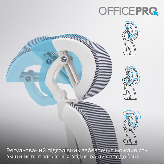Кресло офисное OfficePro Skyline Footrest White/Dark Gray (OC750-W-DG-DG) - изображение 15