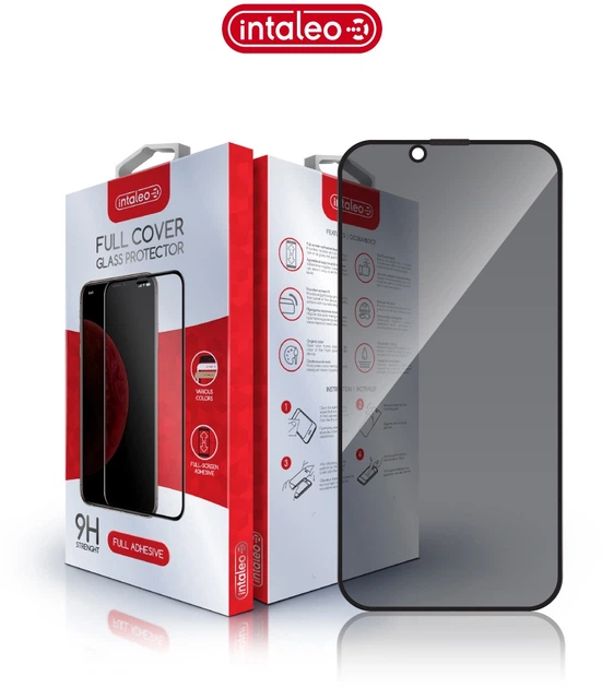 Защитное стекло антишпион Intaleo Privacy для смартфона Apple iPhone 14/13/13 Pro/16e/17e Black (1283126591952) - изображение 3