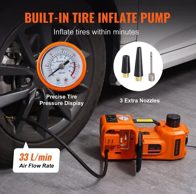 Автомобильный электрический домкрат 3В1 12V 5 тн + гайковерт - изображение 8