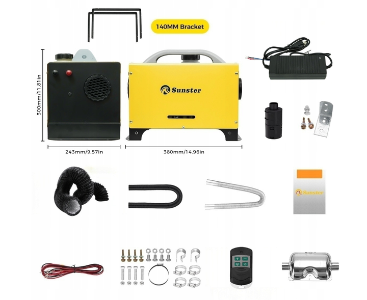 Стоянковий обігрівач 8KW 12V 24V 230V - зображення 4