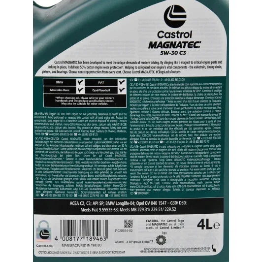 Олива моторна Castrol Magnatec C3 5W-30 (4л.) - зображення 3