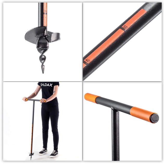 Спіральний бур ручний Kadax Ручний бур для землі Tremal 25 x 107 см (K4218)(5903699432532) - зображення 7