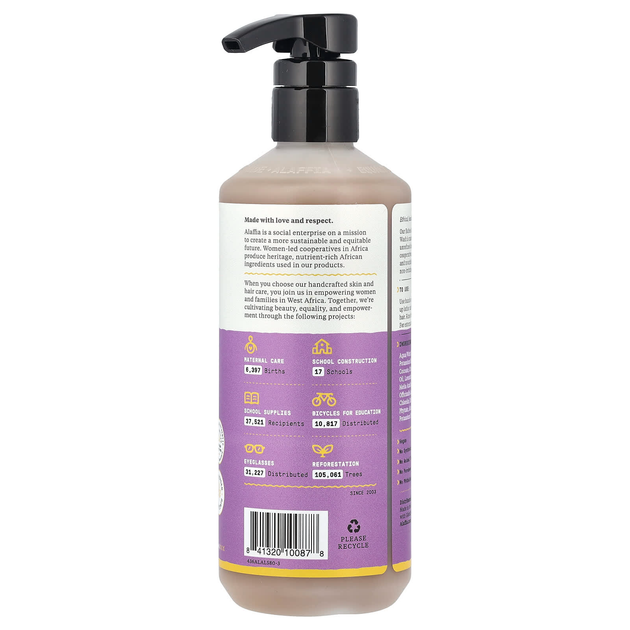 Детский шампунь гель для душа ALAFFIA "Shampoo Body & Wash" натуральный для всех типов кожи и волос с маслом Ши, лимоном и лавандой для младенцев и детей (473 мл / 16 жидк. унций) - Фото 3 Детский шампунь гель для душа ALAFFIA "Shampoo Body & Wash" натуральный для всех типов кожи и волос с маслом Ши, лимоном и лавандой для младенцев и детей (473 мл / 16 жидк. унций) - изображение 3