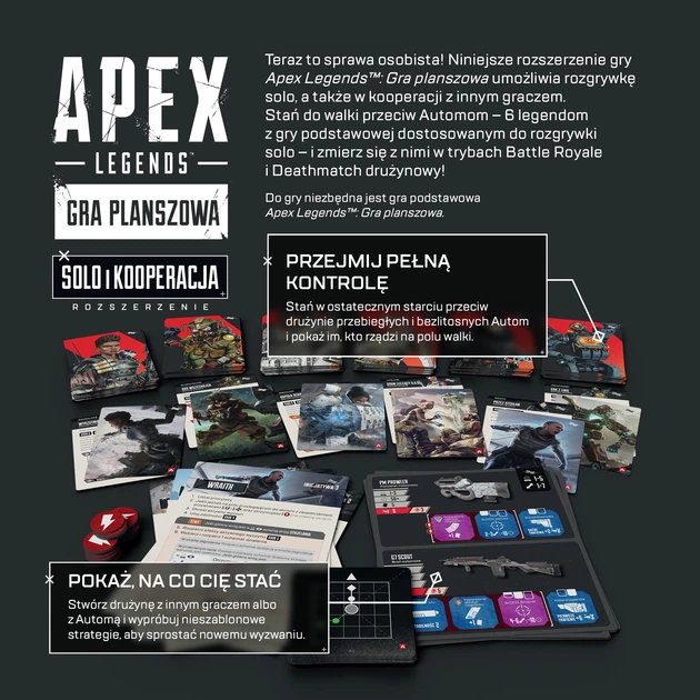 Dodatek do gry planszowej Glass Cannon Unpluged Apex Legends: Gra planszowa - Rozszerzenie: Solo i kooperacja (edycja polska) (5906954790095) - obraz 6