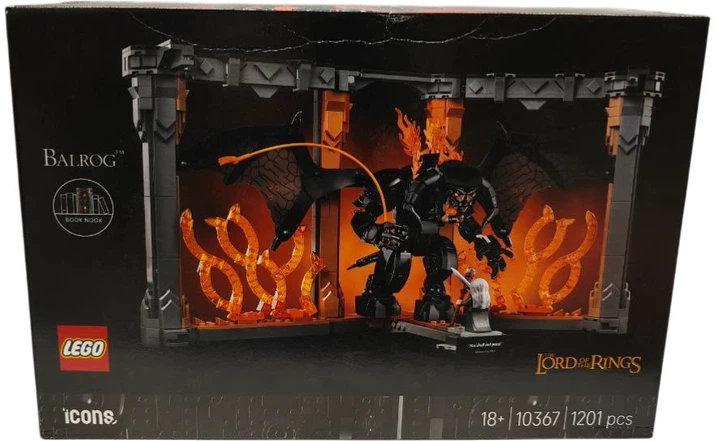 Zestaw klocków LEGO Icons Władca pierścieni: Book nook z Balrogiem 1201 element (10367) (955555915788820) - Outlet - obraz 8