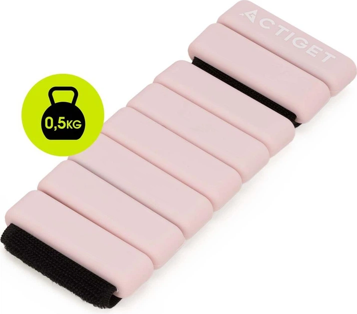 Obciążniki na ręce i nogi Actiget 0.5 kg Jasnoróżowe 2 szt. ACT0125 (5908455309479) - obraz 8