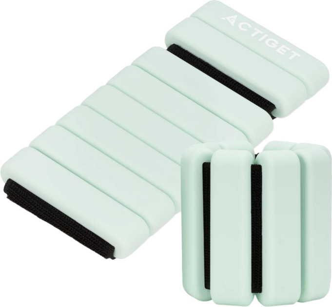 Obciążniki na ręce i nogi Actiget 1 kg Miętowe 2 szt. ACT0126 (5908455309486) - obraz 2