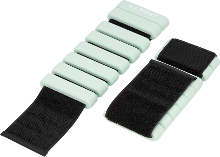 Obciążniki na ręce i nogi Actiget 1 kg Miętowe 2 szt. ACT0126 (5908455309486) - obraz 5