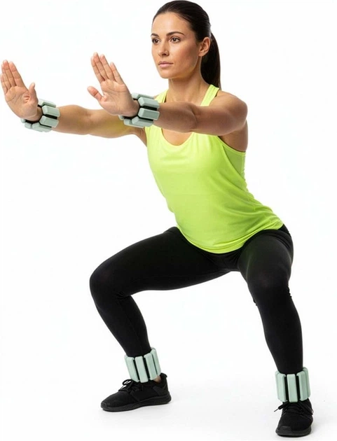 Obciążniki na ręce i nogi Actiget 1 kg Miętowe 2 szt. ACT0126 (5908455309486) - obraz 13