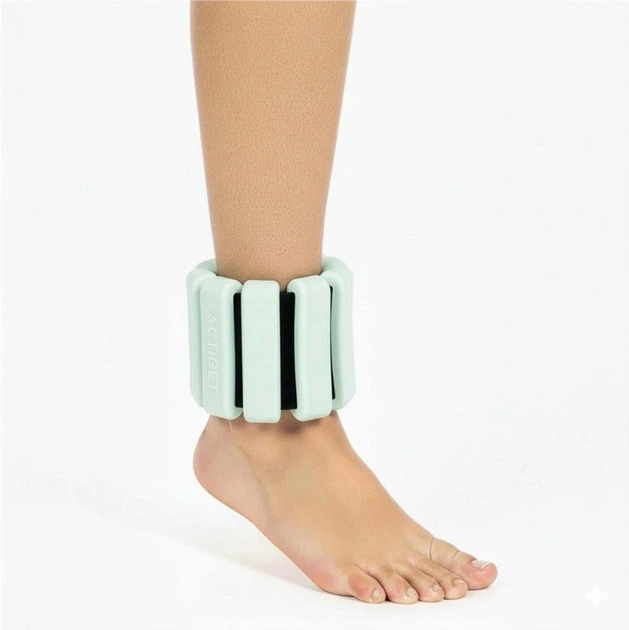 Obciążniki na ręce i nogi Actiget 1 kg Miętowe 2 szt. ACT0126 (5908455309486) - obraz 15