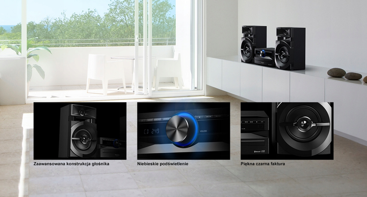 Міні-система Panasonic SC-UX100 Black Audio Tower - изображение 2