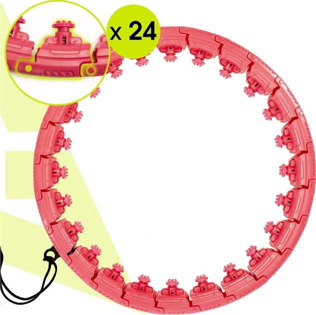 Hula-hop Actiget z obciążeniem i wypustkami masującymi 35 cm Czerwony ACT0139 (5908455309615) - obraz 9