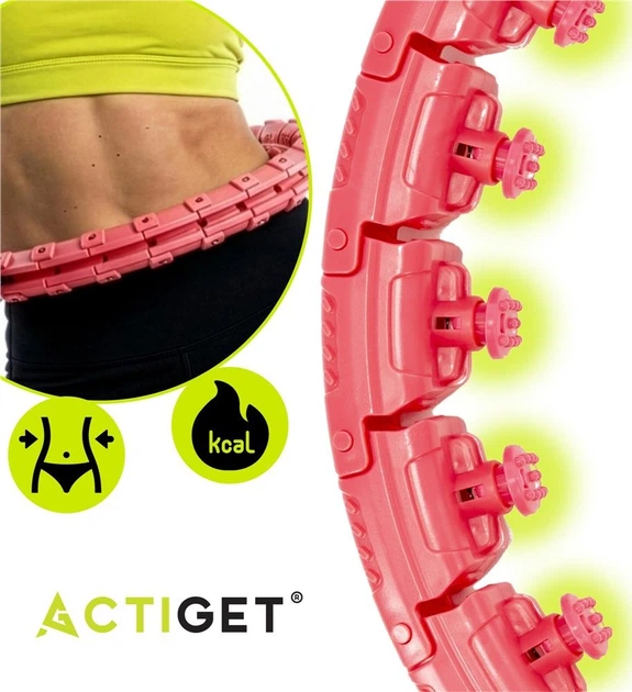 Hula-hop Actiget z obciążeniem i wypustkami masującymi 35 cm Czerwony ACT0139 (5908455309615) - obraz 11