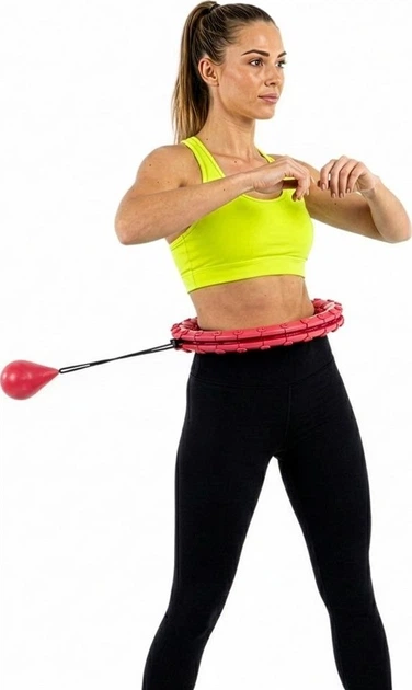 Hula-hop Actiget z obciążeniem i wypustkami masującymi 35 cm Czerwony ACT0139 (5908455309615) - obraz 14