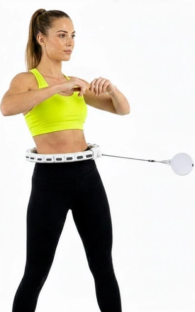 Hula-hop Actiget z obciążeniem, licznikiem i wypustkami masującymi 35 cm Biało-szary ACT0140 (5908455309622) - obraz 19