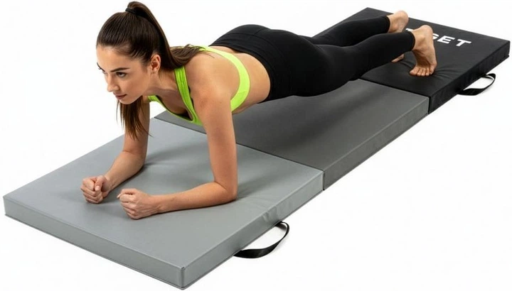 Materac gimnastyczny Actiget 180 x 60 x 5.5 cm Czarno-szary ACT0165 (5908455309875) - obraz 13