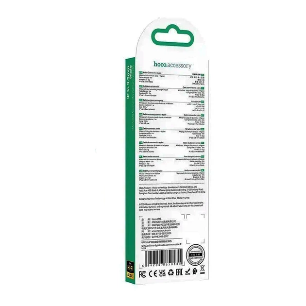 Кабель Hoco UPA32A Clever Lightning/3.5mm чорний 1.6м для цифрового аудіо високої якості - зображення 9