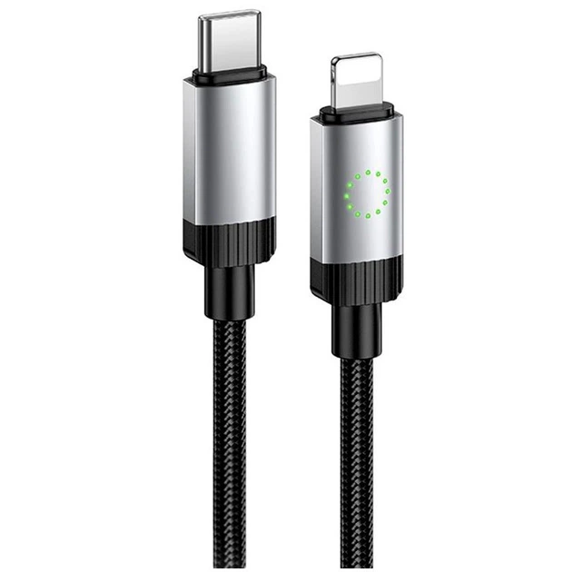 Кабель Hoco X117 Lightning текстильная оплётка 27W для iPhone черный - Фото 7 Кабель Hoco X117 Lightning текстильная оплётка 27W для iPhone черный - изображение 7