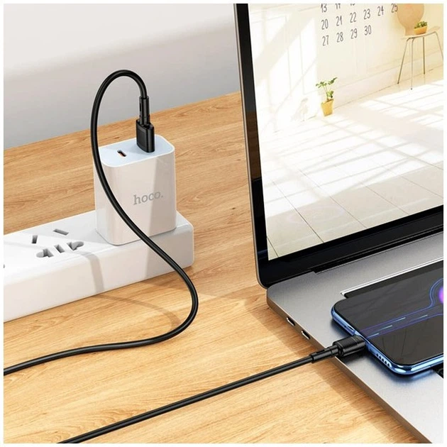 Кабель Hoco X83 Micro USB 2.4A Чорний 1м - Фото 7 Кабель Hoco X83 Micro USB 2.4A Чорний 1м - зображення 7