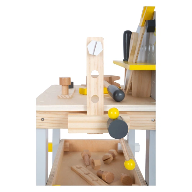 Іграшковий набір Small Foot Compact Miniwob стіл для майстерні  дерев'яний 34 ел. 5410781 (4020972118059) - зображення 3