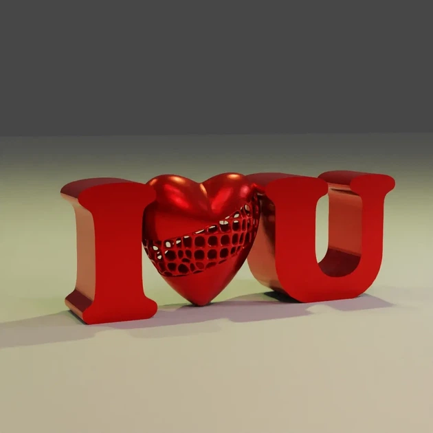 3Д Буквы I Love U Heart Letters Voronoi 20 См Белый 3д Печать - Фото 1 3Д Буквы I Love U Heart Letters Voronoi 20 См Белый 3д Печать - изображение 1