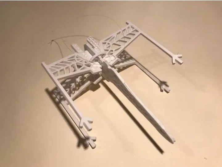 Модель Snowflake Wing С Новогодним Орнаментом 10 См Золотой 3D-Печать - изображение 5