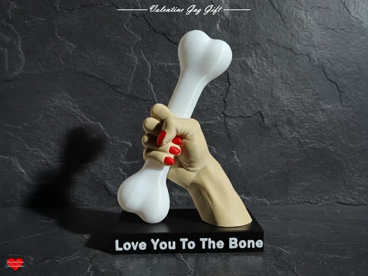 Шутливый Сувенир Valentine Gag Gift Love You To The Bone 8 См Белый 3д Печать - Фото 2 Шутливый Сувенир Valentine Gag Gift Love You To The Bone 8 См Белый 3д Печать - изображение 2