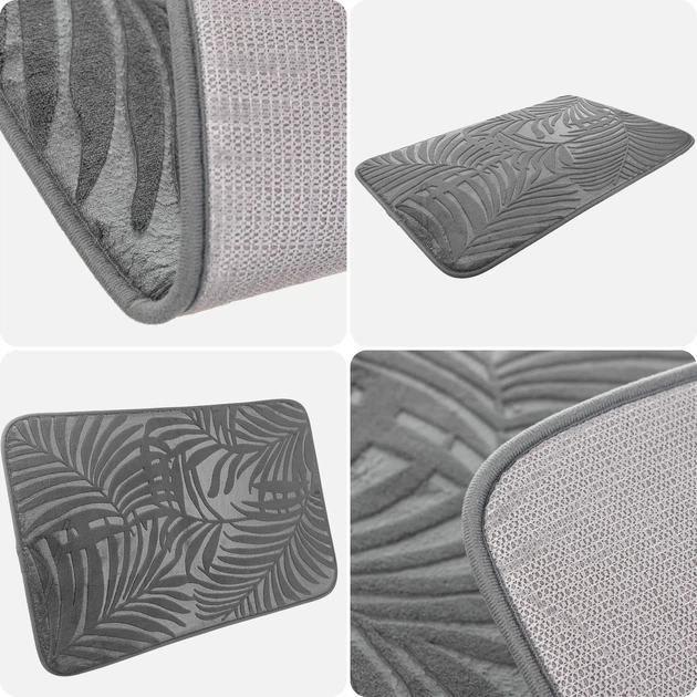 Килимок для ванної кімнати Kadax Anciles 45 x 70 см Сірий K11598 (5906638313008) - зображення 8