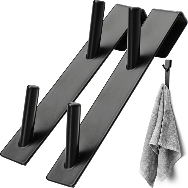 Haczyki na drzwi Kadax Besse podwójne 2 szt. Czarne K9656 (5903699492246) - obraz 3