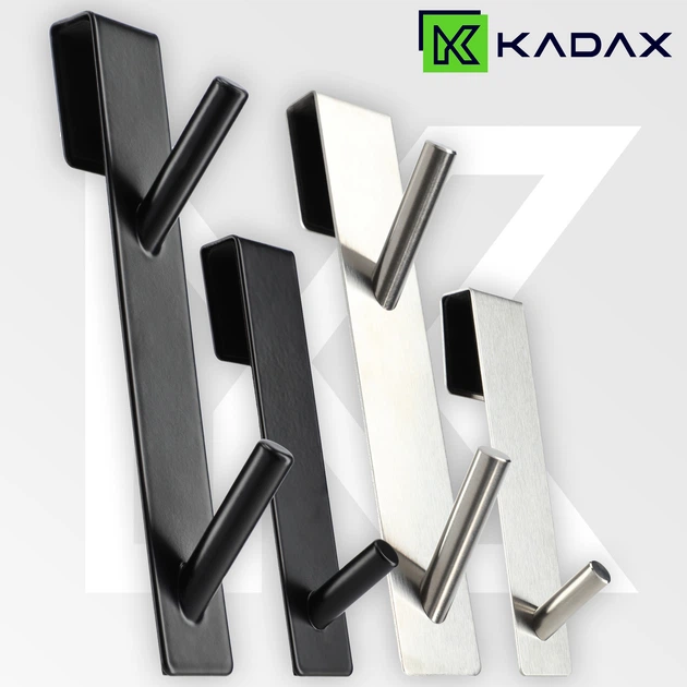 Haczyki na drzwi Kadax Besse podwójne 2 szt. Czarne K9656 (5903699492246) - obraz 12