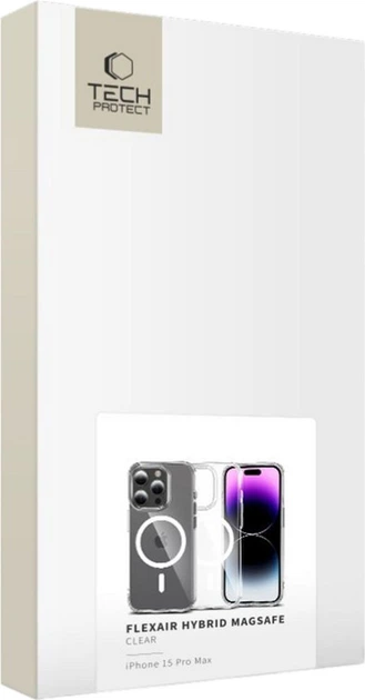 Панель Tech-Protect Flexair Hybrid Magsafe для Apple iPhone 15 Pro Max Clear (9490713936634) - зображення 2