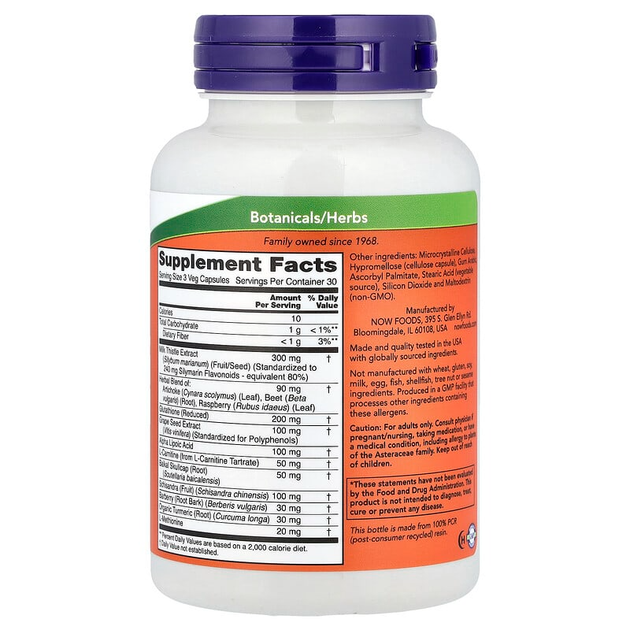 Комплекс для підтримки печінки NOW Foods "Liver Refresh" з розторопшею (90 капсул) - зображення 2