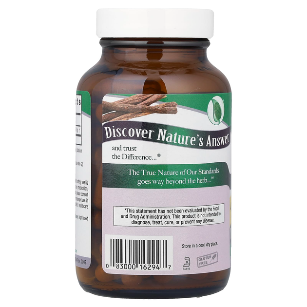 Корень солодки Nature's Answer "Licorice" лакрица, 450 мг (90 капсул) - изображение 4