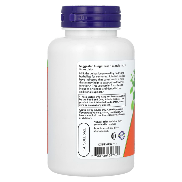 Силимарин NOW Foods "Double Strength Milk Thistle Extract" Silymarin, расторопша с экстрактами артишока и одуванчика, 300 мг (100 вегетарианских капсул) - Фото 3 Силимарин NOW Foods "Double Strength Milk Thistle Extract" Silymarin, расторопша с экстрактами артишока и одуванчика, 300 мг (100 вегетарианских капсул) - изображение 3