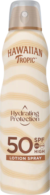 Spray do ochrony przeciwsłonecznej Hawaiian Tropic Hydrating Protection SPF 50 UVA/UVB 220 ml (5099821128739) - obraz 1