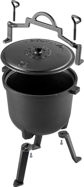 Kociołek żeliwny Kadax Hagen myśliwski 7 L K8421 (5903699477670) - obraz 3