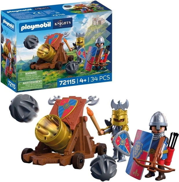 Zestaw zabawek Playmobil Knights Uzbrojeni rycerze herbu Lew 72115 (4008789721150) - obraz 2