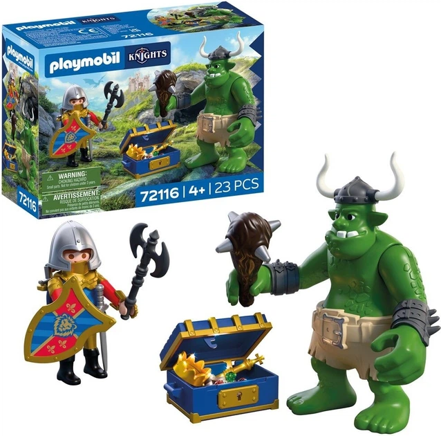 Набір іграшок Playmobil Knights Троль зі скарбом лицарів герба Лев 72116 (4008789721167) - зображення 2