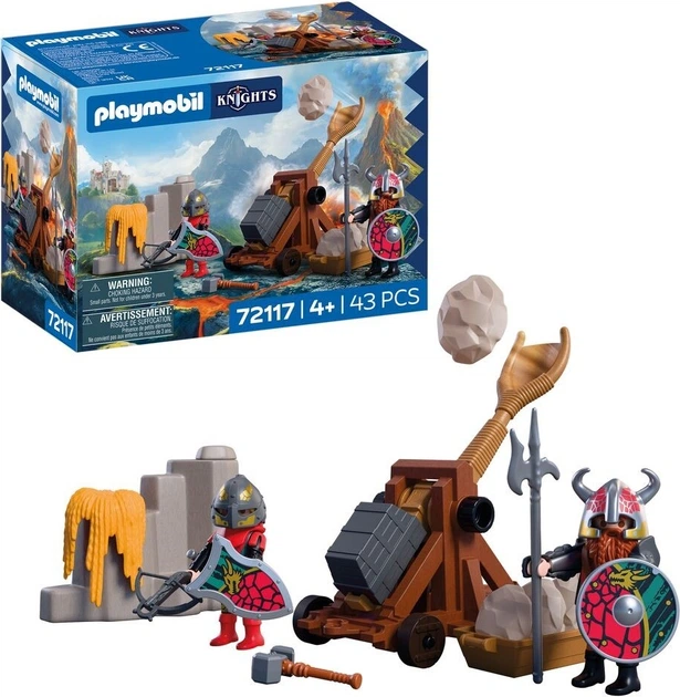 Набір іграшок Playmobil Knights Катапульта лицаря герба Лев 72117 (4008789721174) - зображення 2