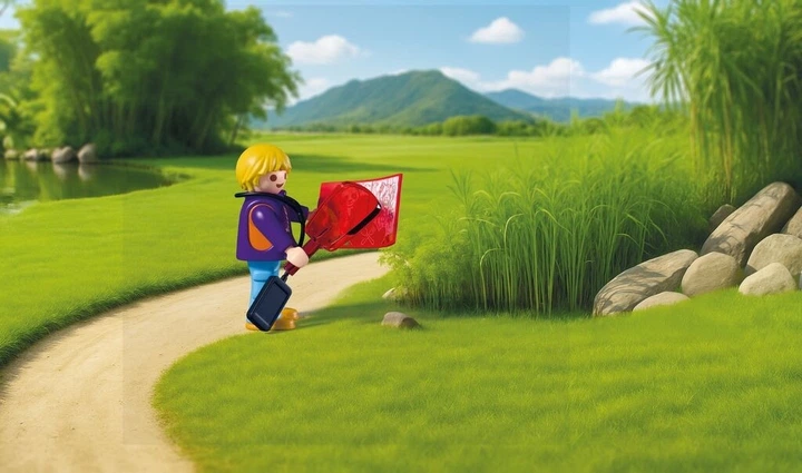 Набір іграшок Playmobil Animals and Friends Zoo: Доглядач тварин з транспортним засобом 72072 (4008789720726) - зображення 5