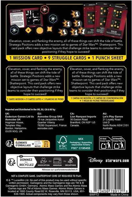 Доповнення до гри Atomic Mass Games Star Wars Shatterpoint Strategic Positions (841333134112) - зображення 3