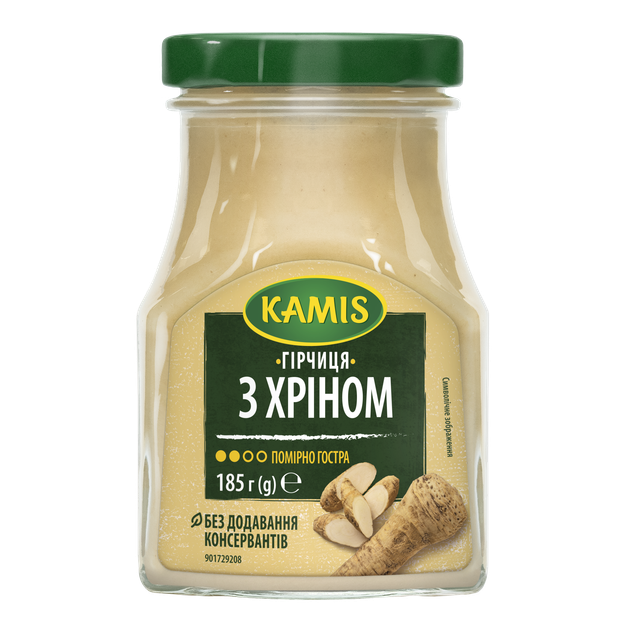 Гірчиця з хріном 185г Kamis(5900084052092) - Фото 1 Гірчиця з хріном 185г Kamis(5900084052092) - изображение 1