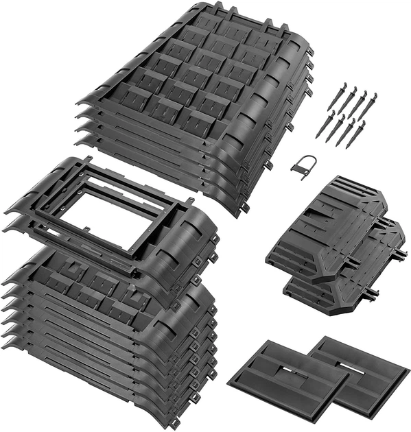 Садовий компостер Kadax Yutz 1050 л Чорний K10266 (5903699498996) - зображення 3