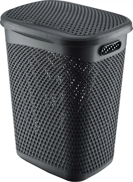Кошик для білизни Kadax Briec 55 л Темно-сірий K9627 (5903699491959) - зображення 1