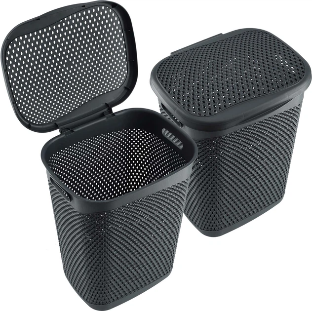 Кошик для білизни Kadax Briec 55 л Темно-сірий K9627 (5903699491959) - зображення 6