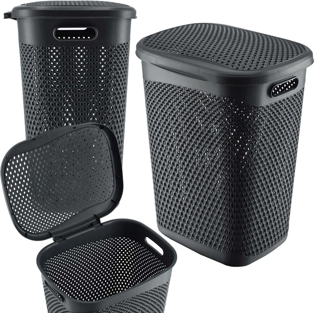 Кошик для білизни Kadax Briec 55 л Темно-сірий K9627 (5903699491959) - зображення 7