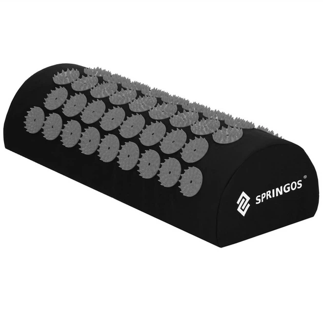 Mata zdrowotna do akupresury Springos FA0156 z kolcami z poduszką 65 x 41 cm Szaro-czarna (5907719490229) - obraz 7