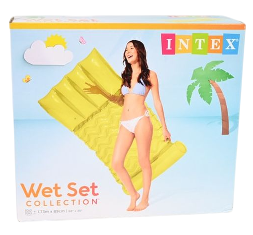 Матрац для плавання Intex 58725EU 173 x 89 см Жовтий (6941057428581) - зображення 2