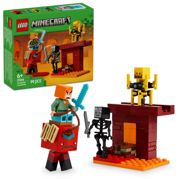 Конструктор LEGO Minecraft Битва з лавою в Незері 99 деталей (21266) - изображение 2